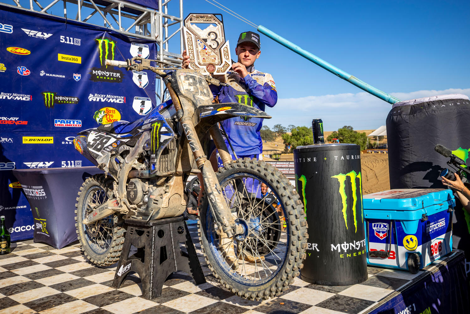 450MX:両レースで3位に入り450MXで初の表彰台を獲得した#38 H・ディーガン(YZ450F)