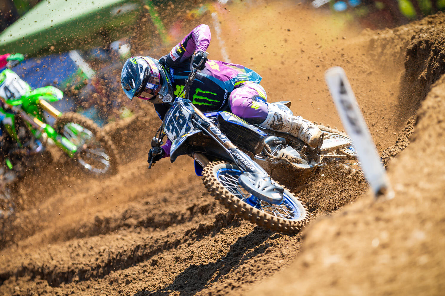 450MX:Moto1で4位、Moto2では2位で自身最高となる総合2位を獲得した#38 H・ディーガン(YZ450F)