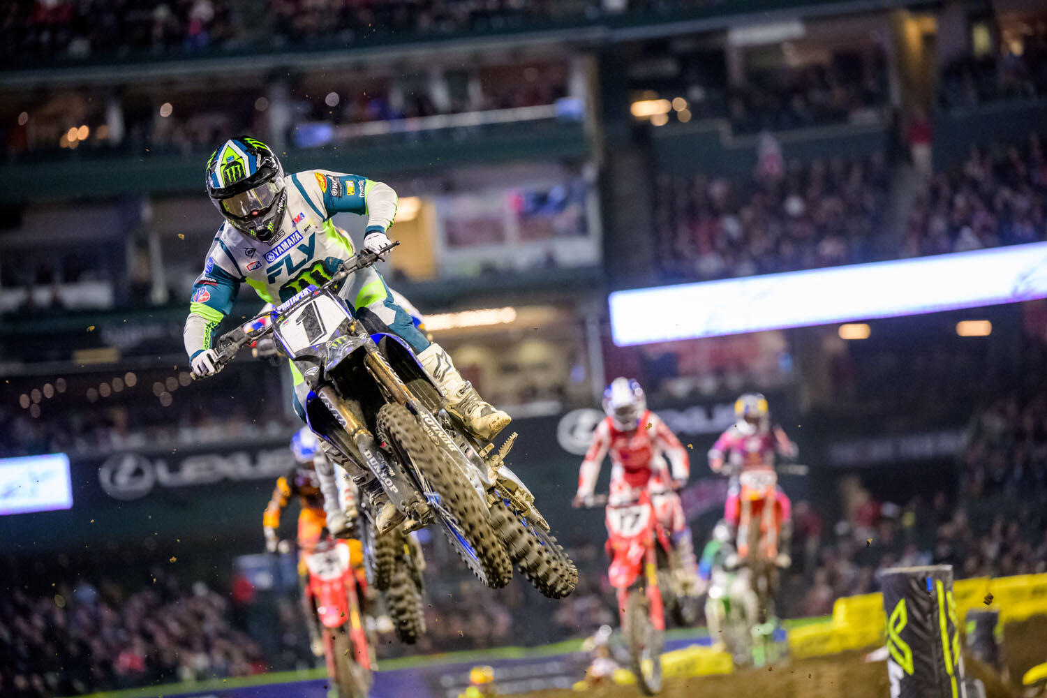 450SX:接触・転倒を乗り越え5位と復調の兆しを見せた#2 C・ウエブ(YZ450F)