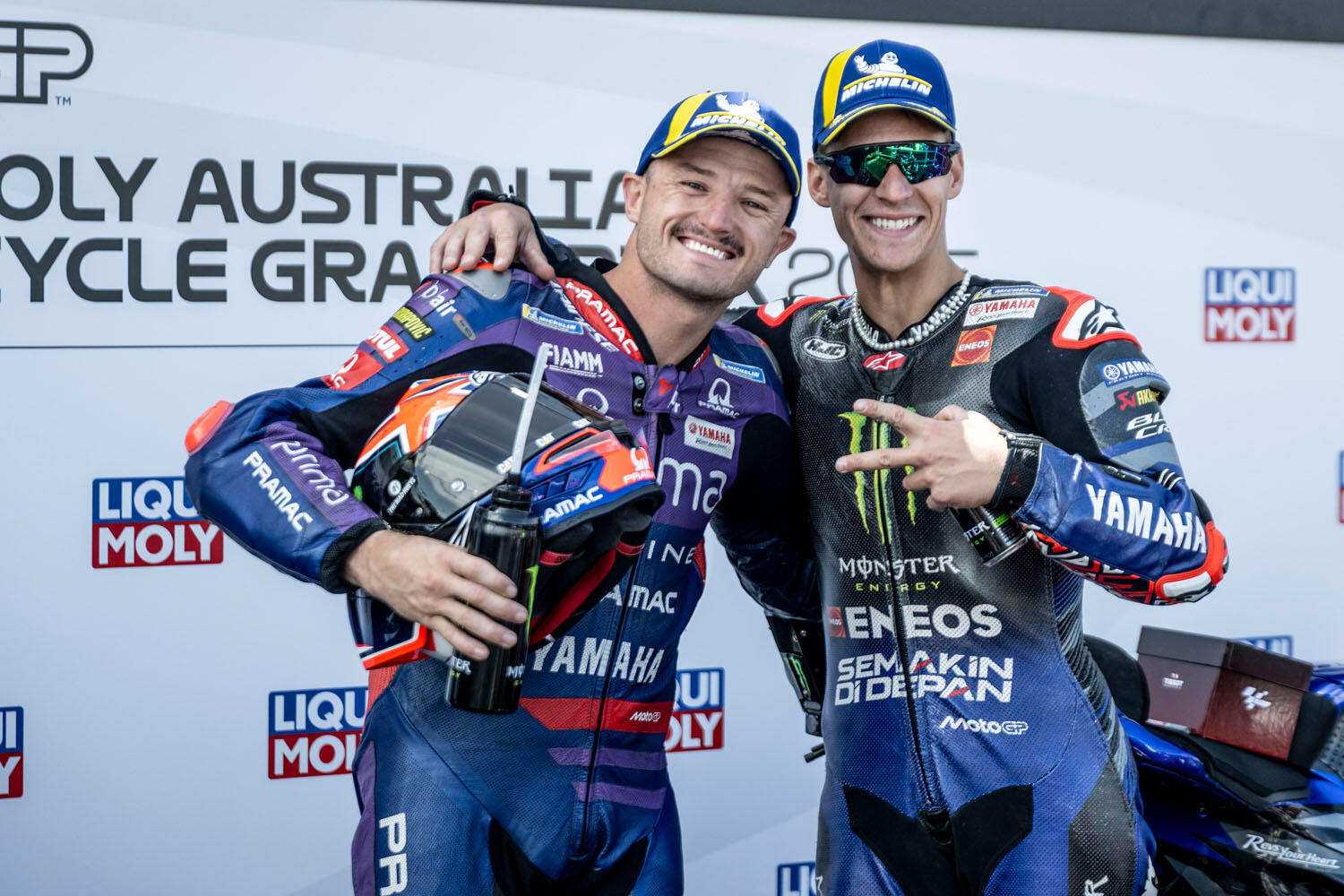 2021年のオランダGP以来となるダブル・フロントローを達成したF・クアルタラロ選手とJ・ミラー選手