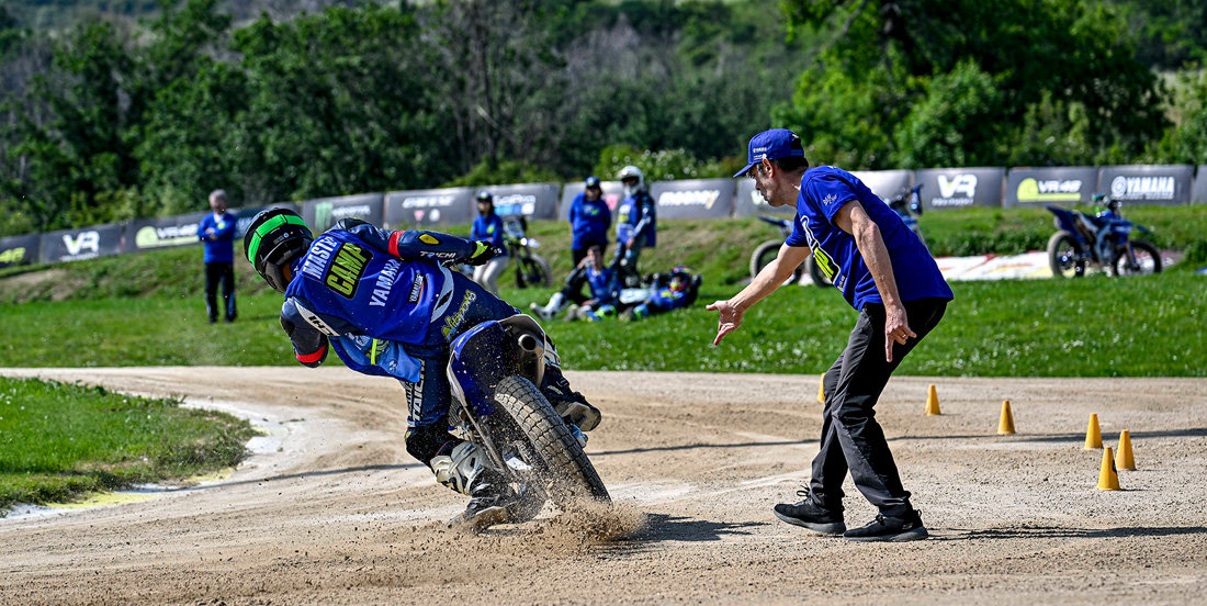 12TH YAMAHA VR46 MASTER CAMP STUDENTS GET A TASTE OF FLAT TRACK ACTION ON DAY 2