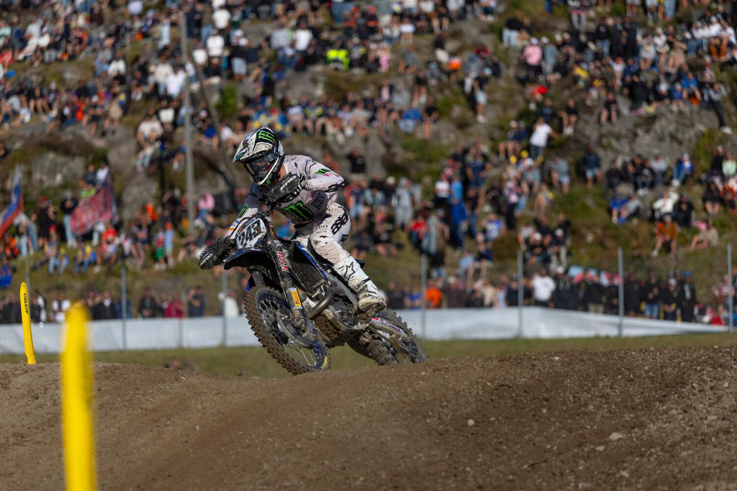 MXGP:レース1では転倒で9位も、レース2で3位とし総合5位を獲得した#243 ティム・ガイザー(YZ450FM)