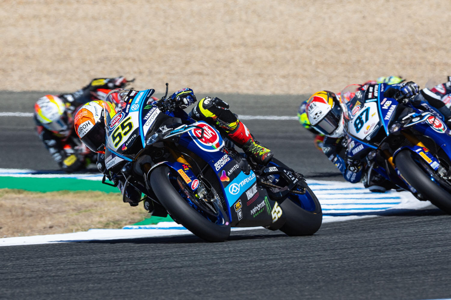 WorldSBK 10/18:レース1で7位を獲得した#55 A・ロカテッリ(YZF-R1)